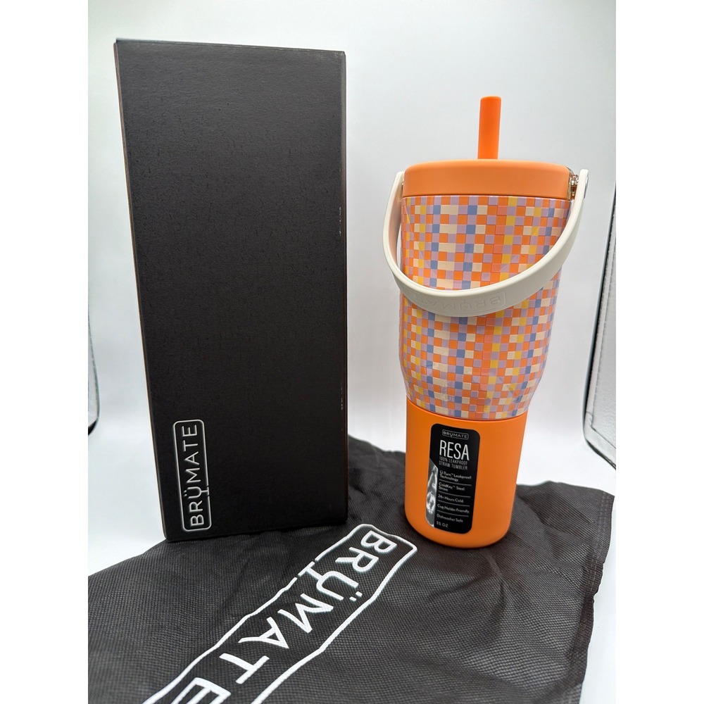 BrüMate Resa 35oz Vibe Check Tumbler Leakproof Straw Handle Brand New in Box